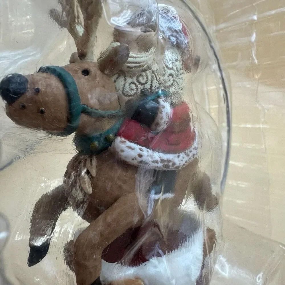 2022 Hallmark Keepsake Christmas Ornament‎ Giddy Up Santa Claus on a Reindeer